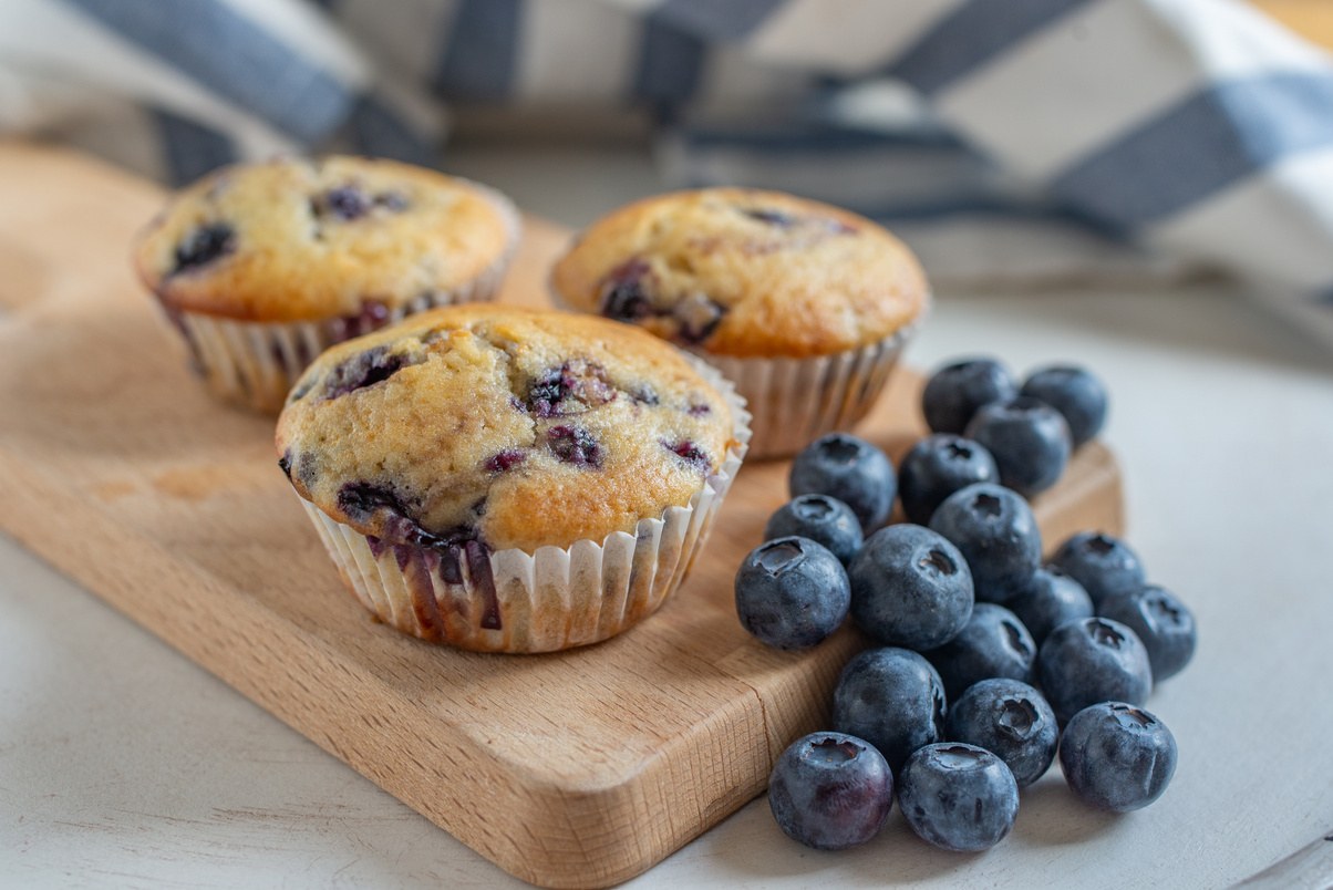 Whole Wheat Blueberry Muffins
