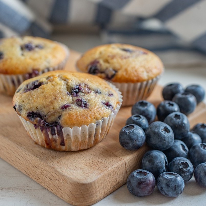 Whole Wheat Blueberry Muffins